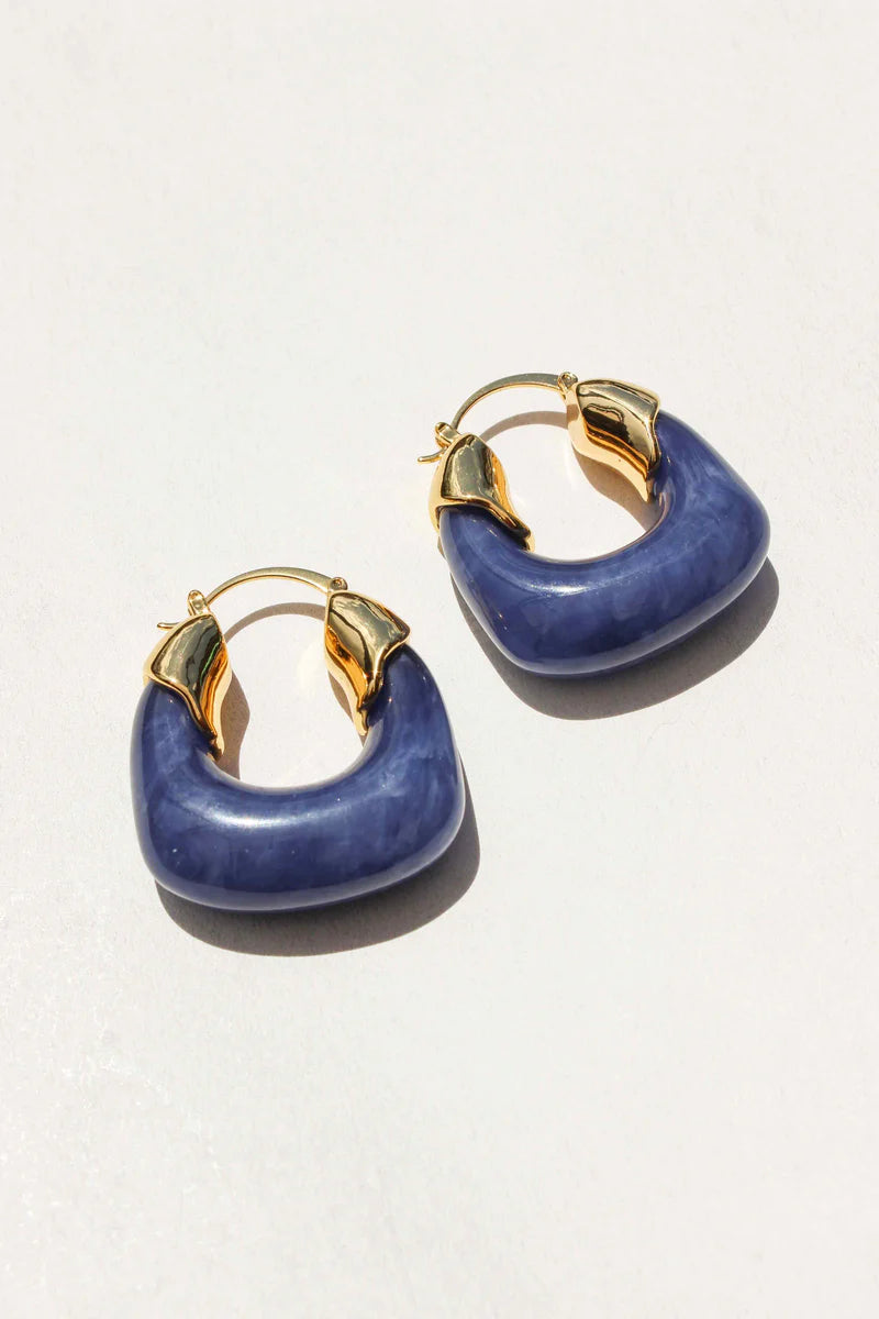 Kira Hoop Earrings/Cloudy