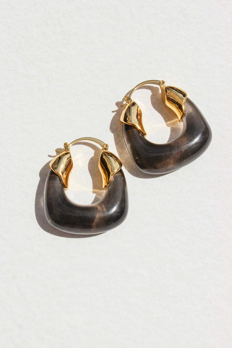 Kira Hoop Earrings/Inkwell