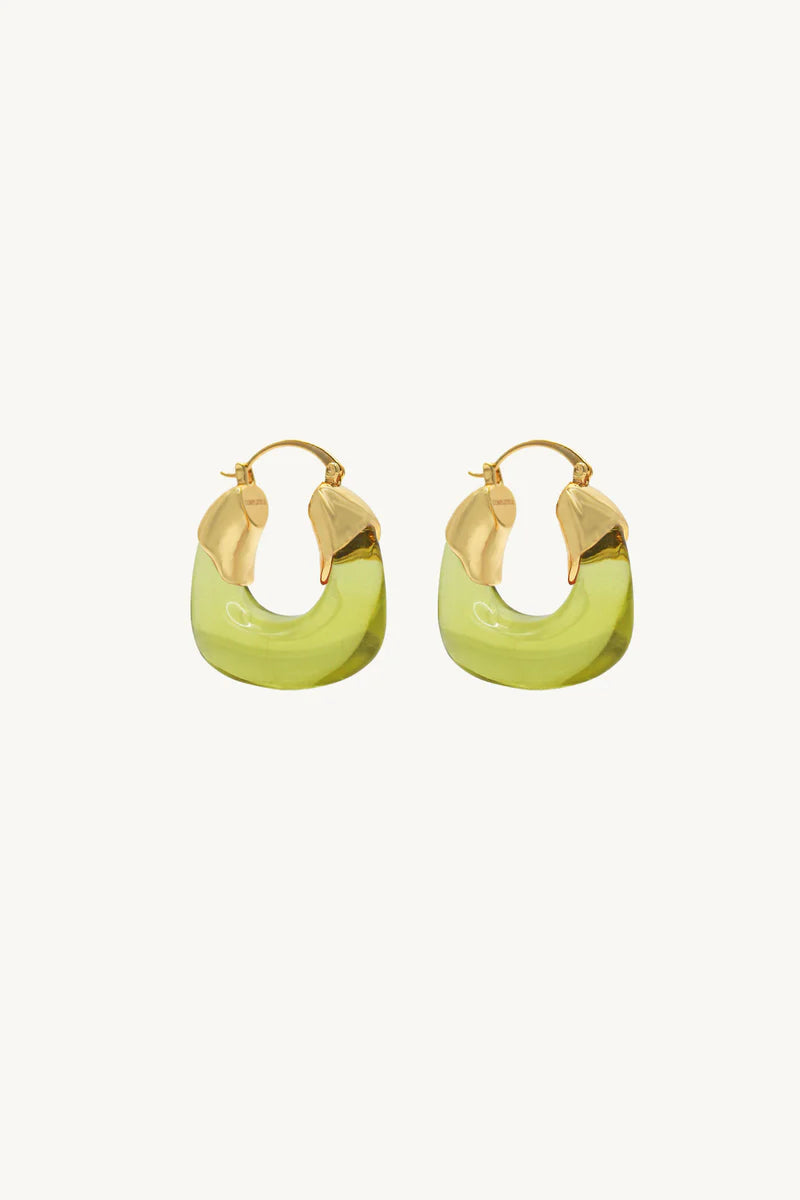 Kira Hoop Earrings/Lemon
