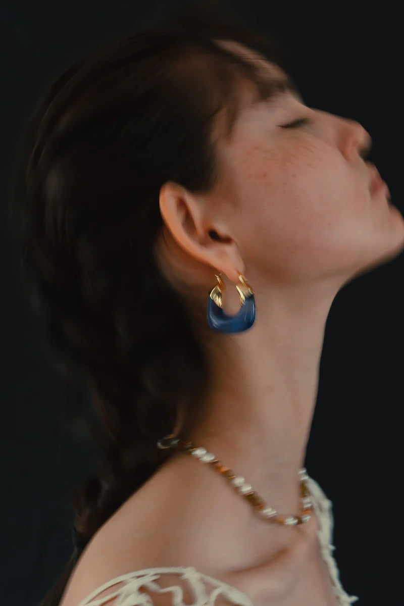 Kira Hoop Earrings/BLUE