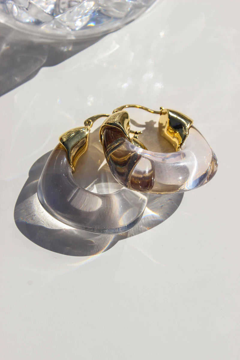 Kira Hoop Earrings/CLEAR