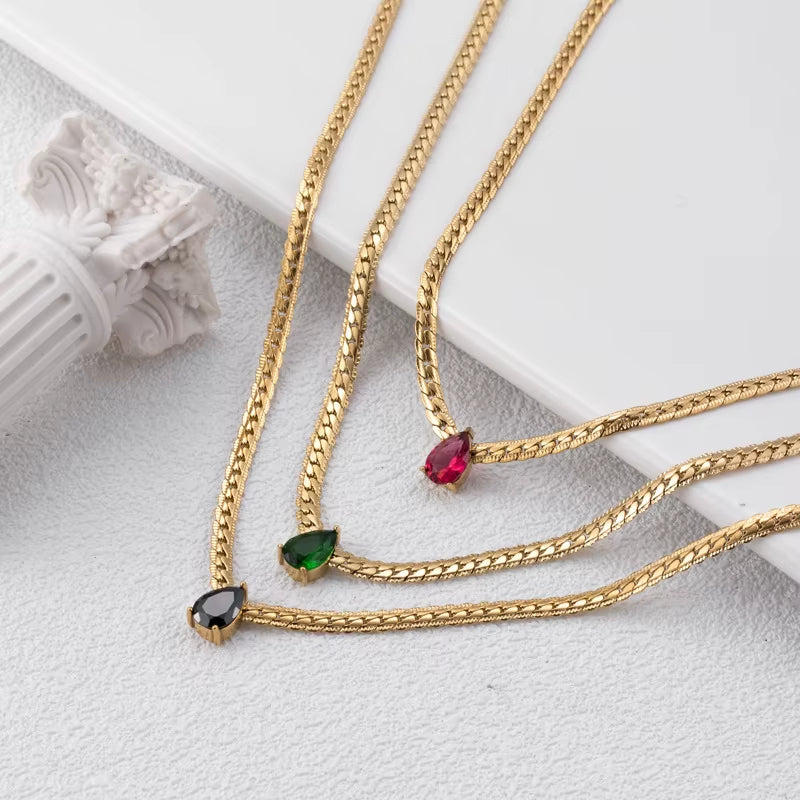 Fashion PVD Gold-Plated Stainless Steel Necklace