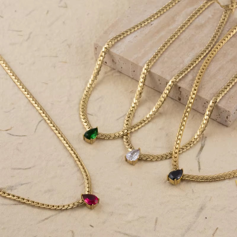 Fashion PVD Gold-Plated Stainless Steel Necklace