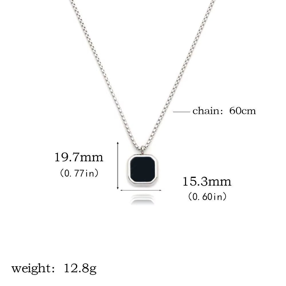 Fashion Punk Stainless Steel Pendant Necklace – Bold and Modern Design