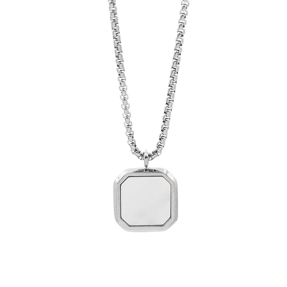 Fashion Punk Stainless Steel Pendant Necklace – Bold and Modern Design