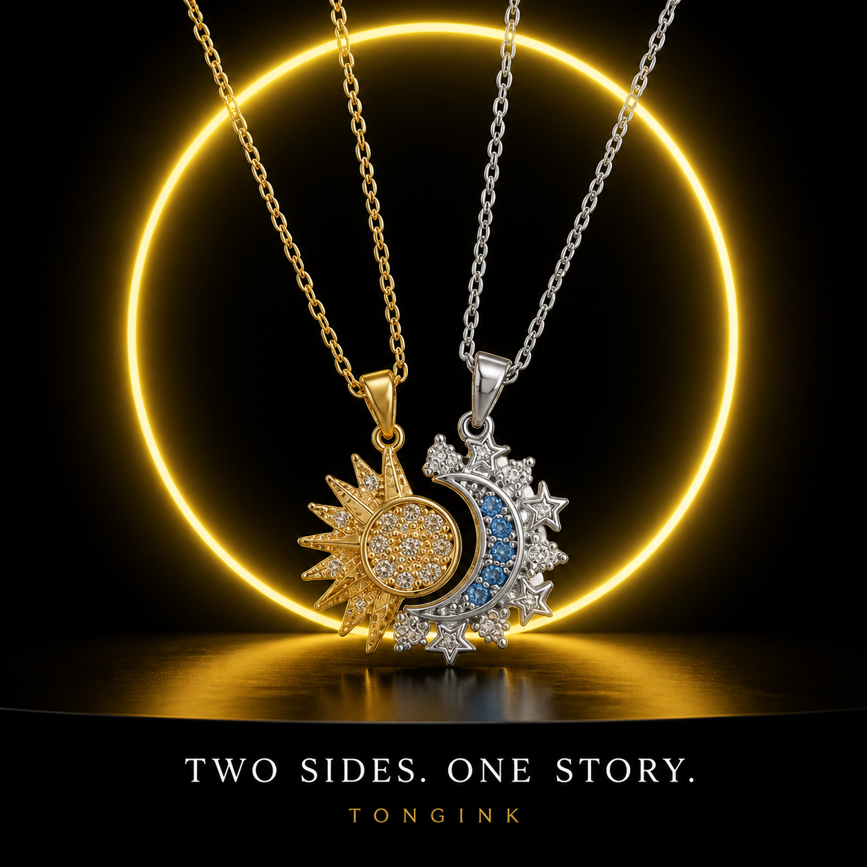 Selora Sun & Moon Necklace Set