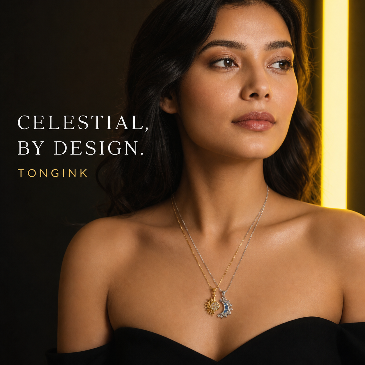 Selora Sun & Moon Necklace Set