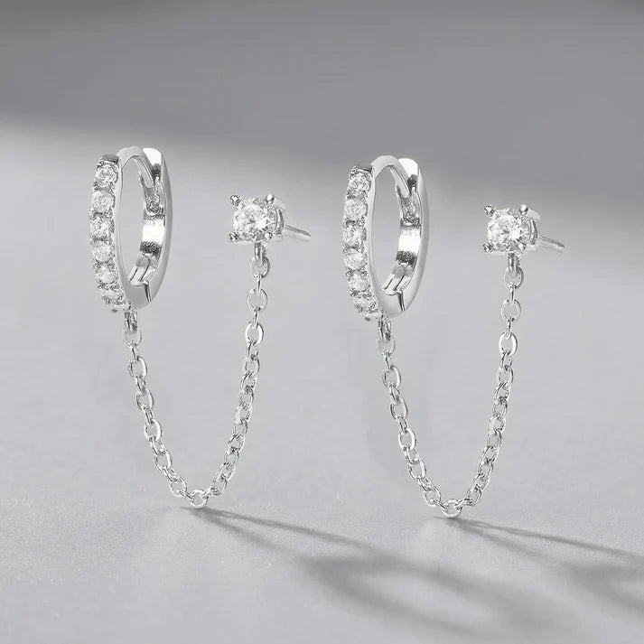 Bonded Spark Chain Earrings