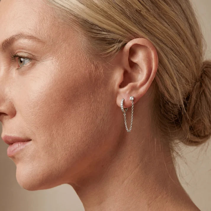 Bonded Spark Chain Earrings
