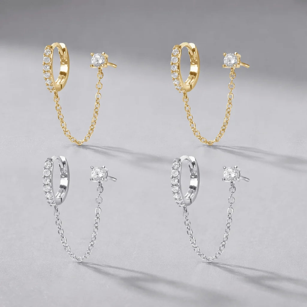 Bonded Spark Chain Earrings