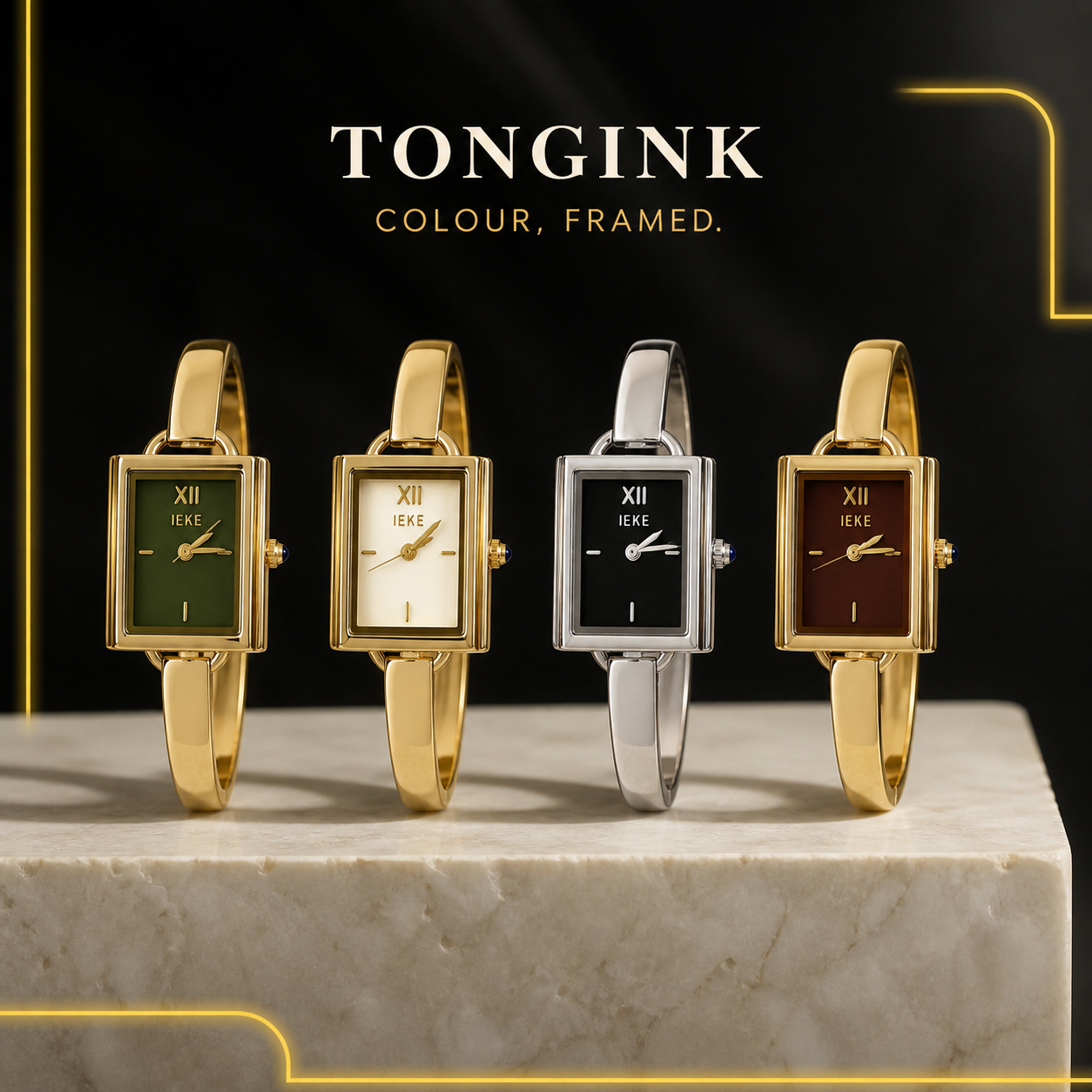 ÉLAN — Rectangular Bangle Watch
