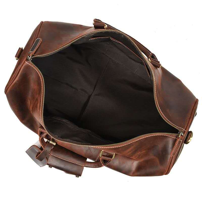 Vintage Leather Travel Duffle Bag-Original Leather
