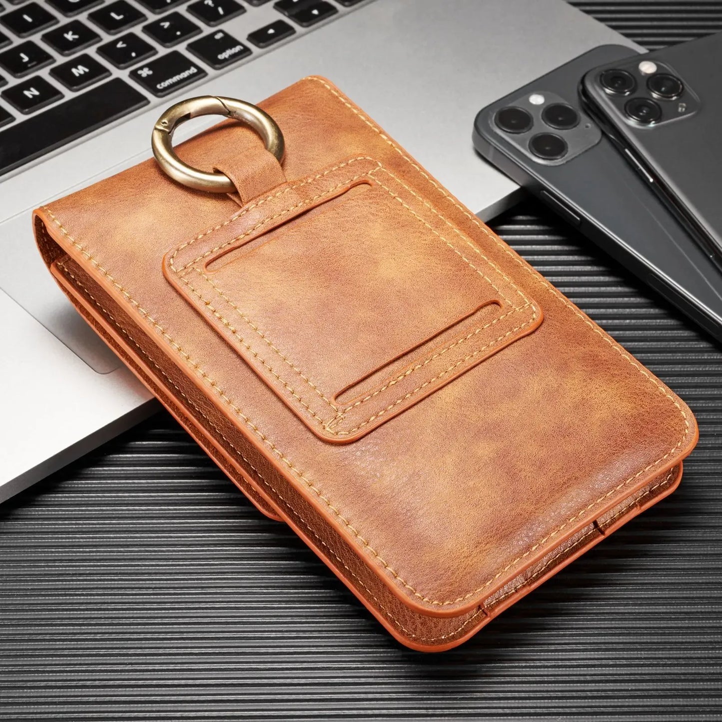 Men's Genuine Leather Retro Belt Bag