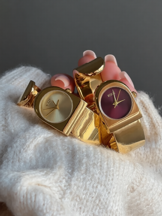 IEKKE Gold Cuff Watch