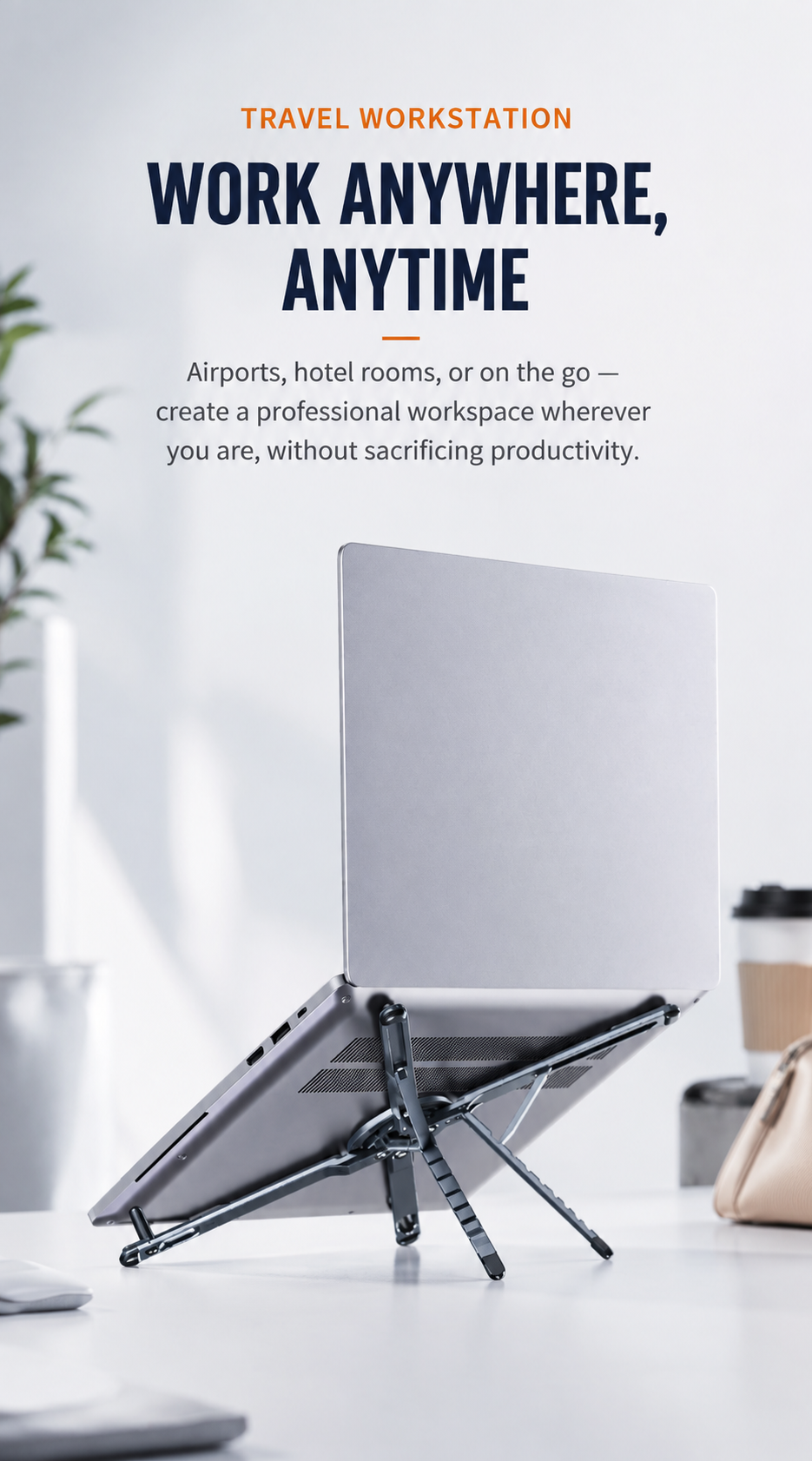 TONGINK MagFold X1 – Premium Foldable Magnetic Laptop, Phone & Tablet Stand