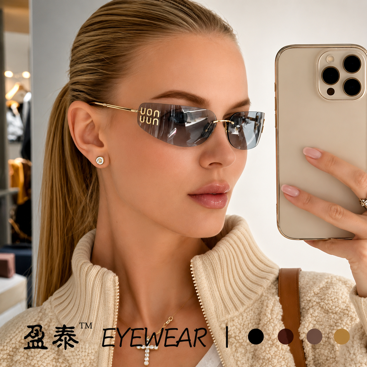 MUSE Edge | Rimless Geometric Luxury Sunglasses