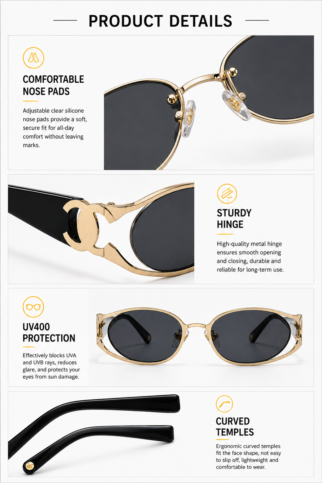 Aurelia Oval Luxe Sunglasses