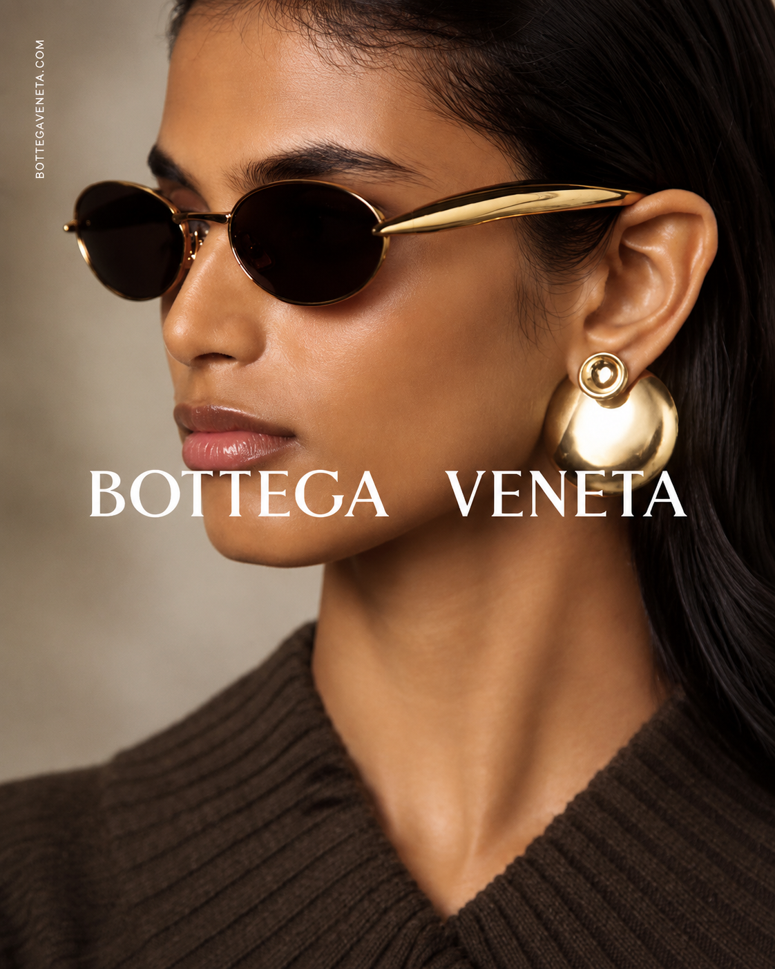 BV Aurora Slim Oval Sunglasses | Vintage Metal Frame UV400