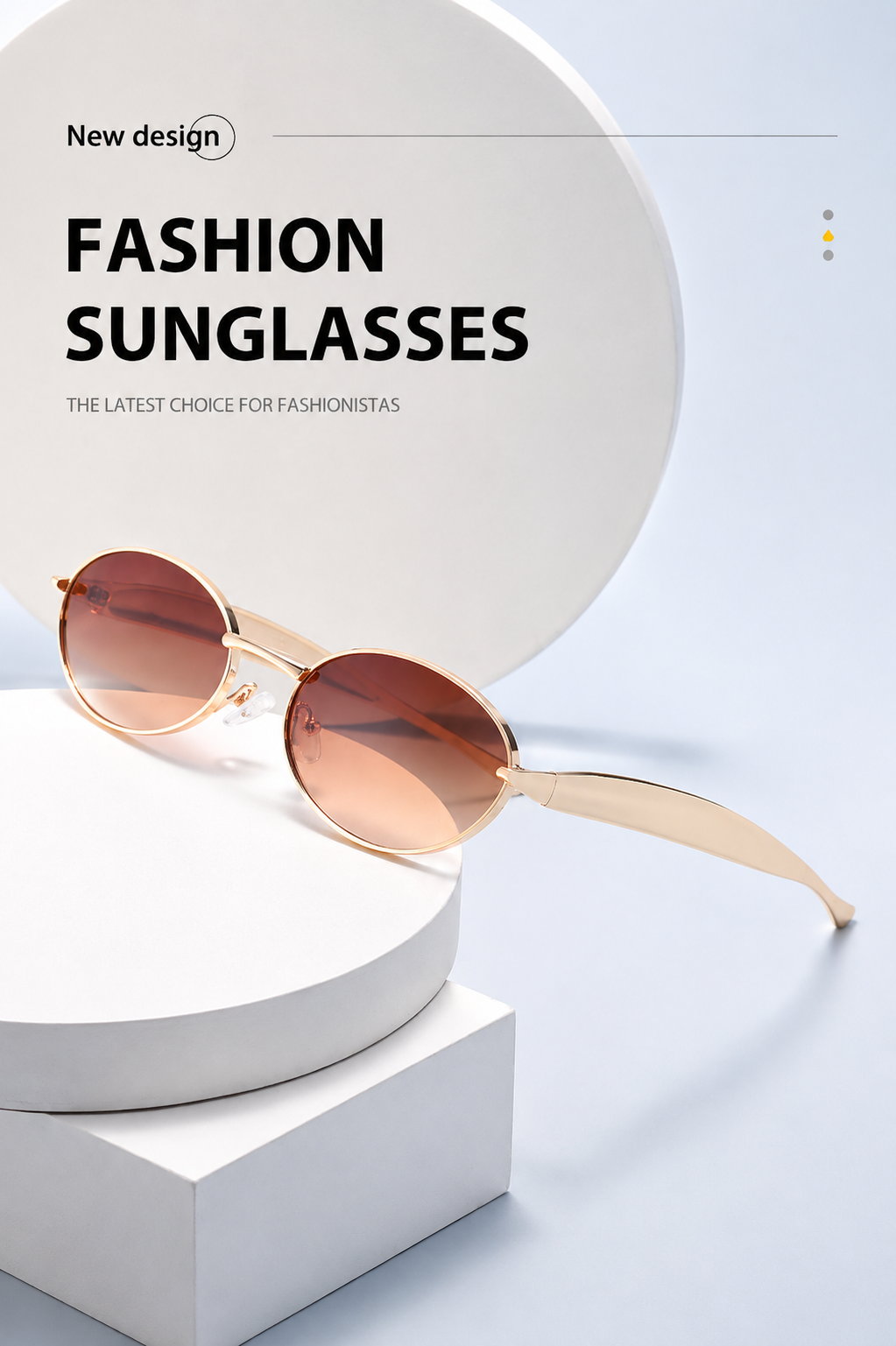 BV Aurora Slim Oval Sunglasses | Vintage Metal Frame UV400