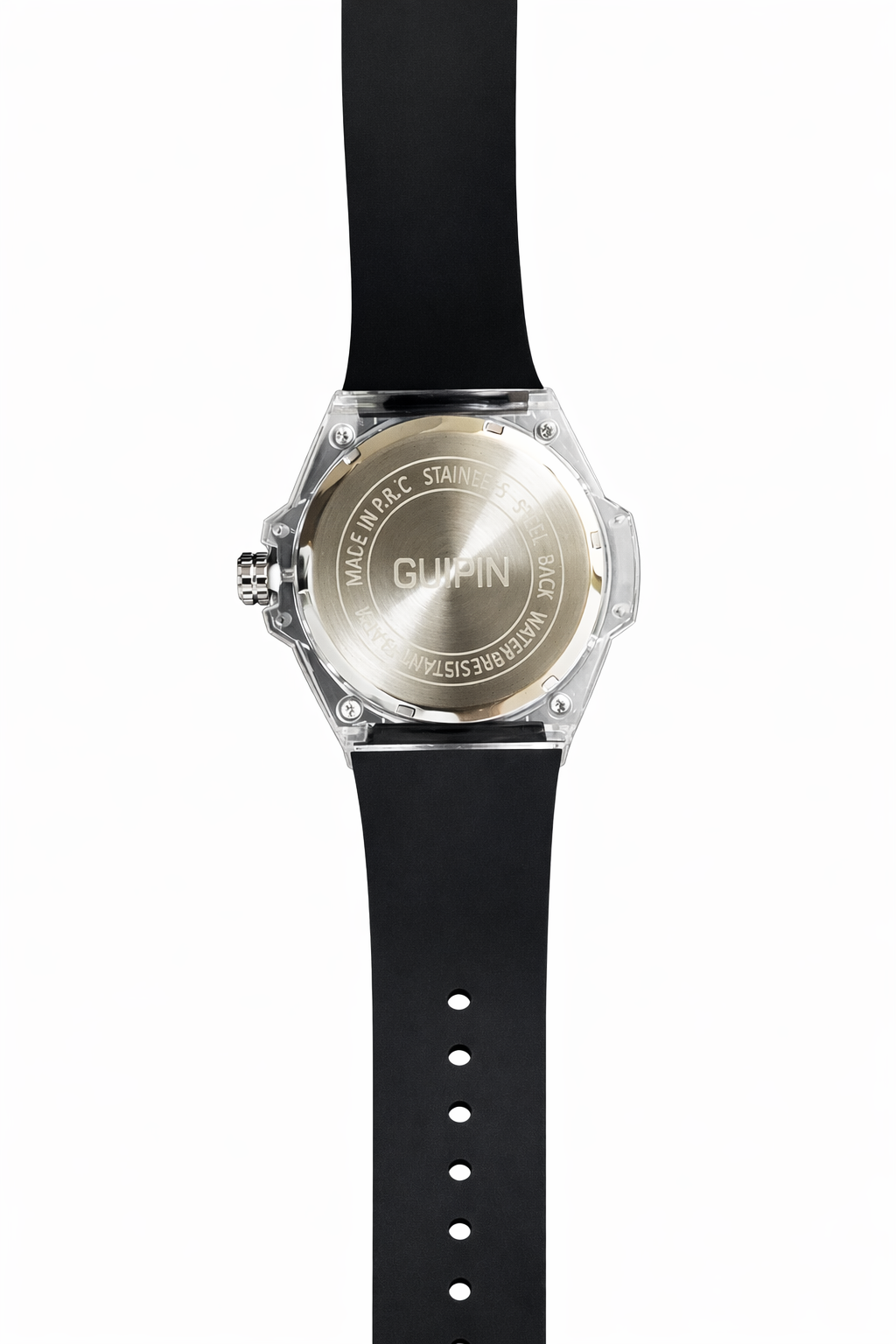 Crystal Date Watch – Black Strap