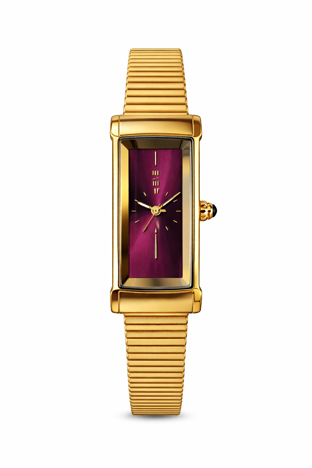 IEKE Gold Wine Rectangle Watch