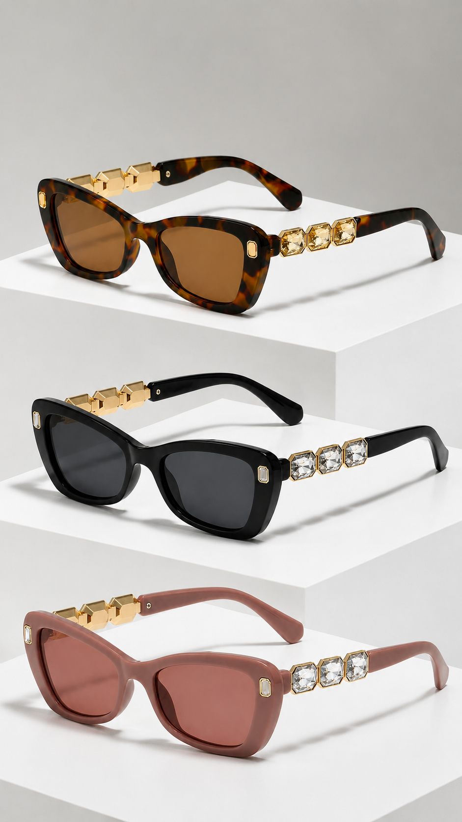 Papillon Crystal | Butterfly Rectangle Sunglasses