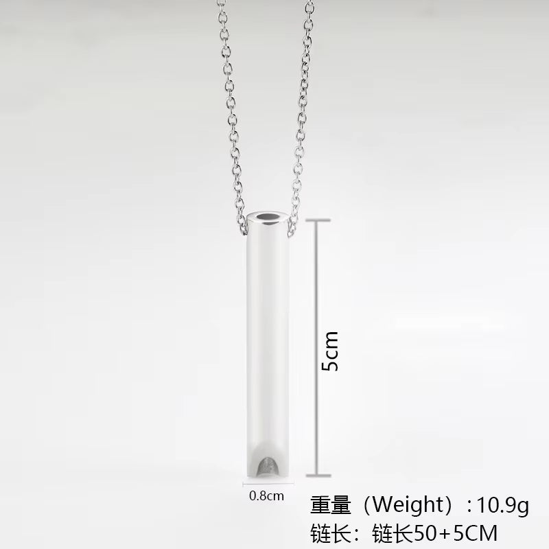Stainless Steel Clavicle Chain Necklace – Stress Relief Magnetic Design