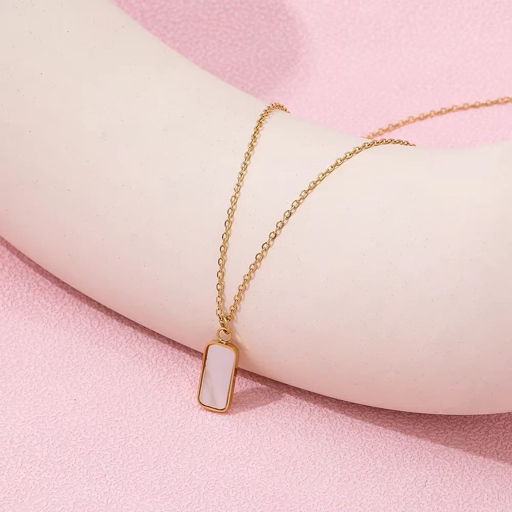 Rectangle Pendant Necklace