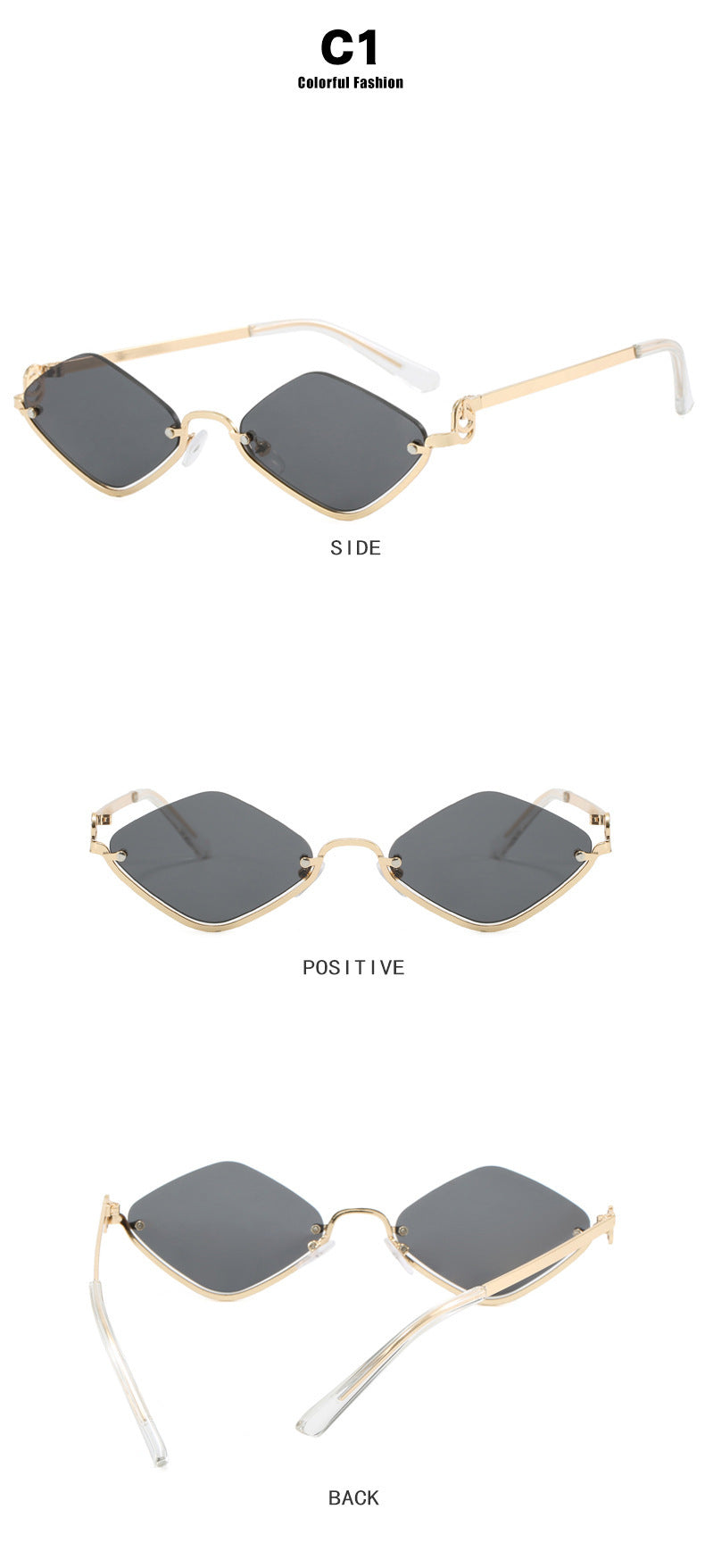 LUXE Prism Rimless Sunglasses