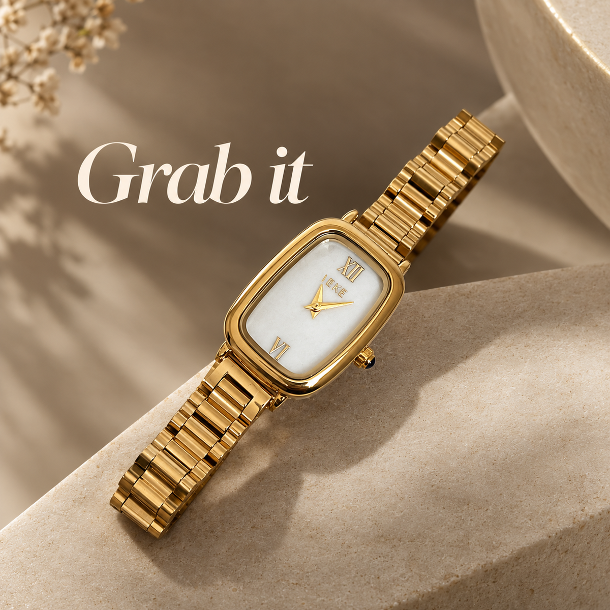 IEKE Rounded Rectangle Watch