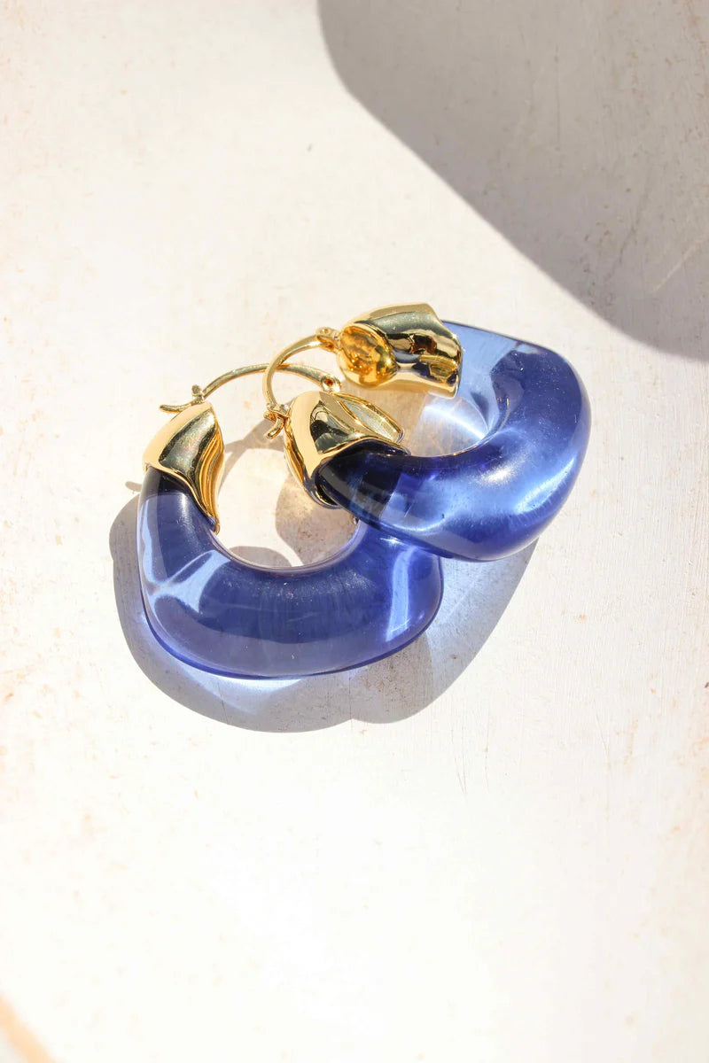 Kira Hoop Earrings/BLUE