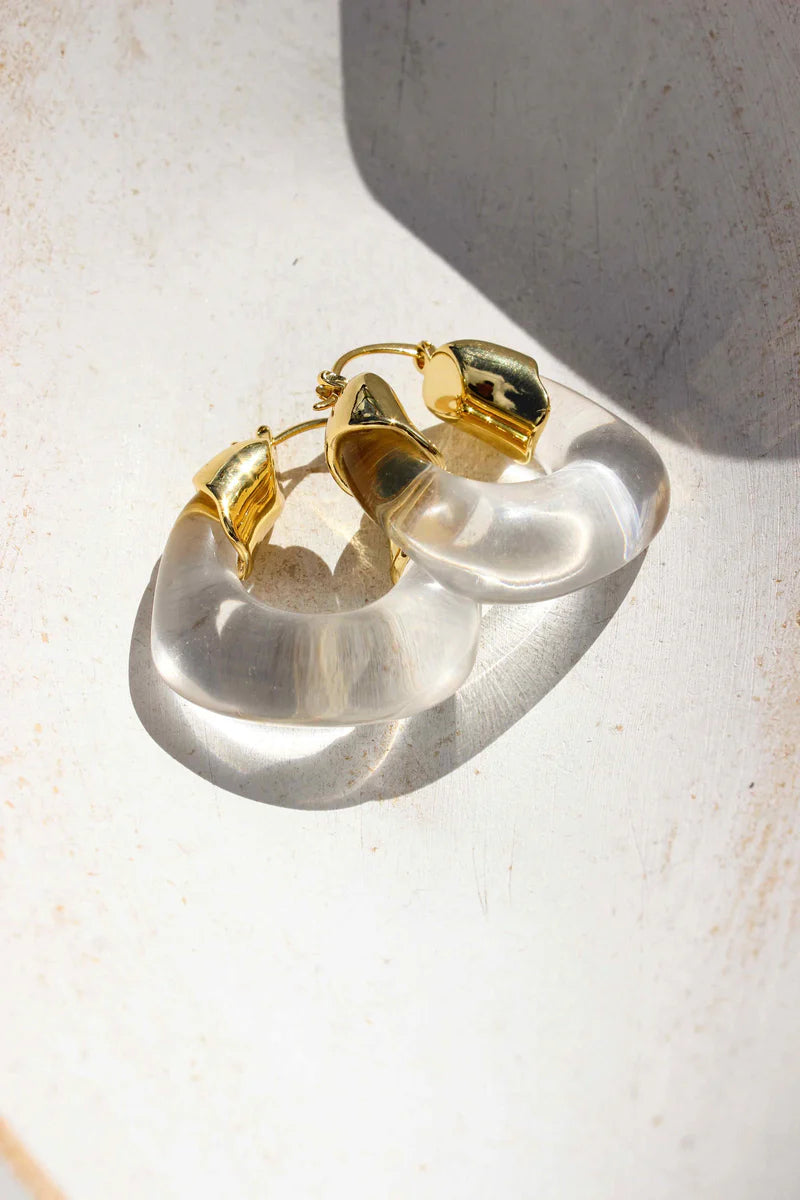 Kira Hoop Earrings/CLEAR