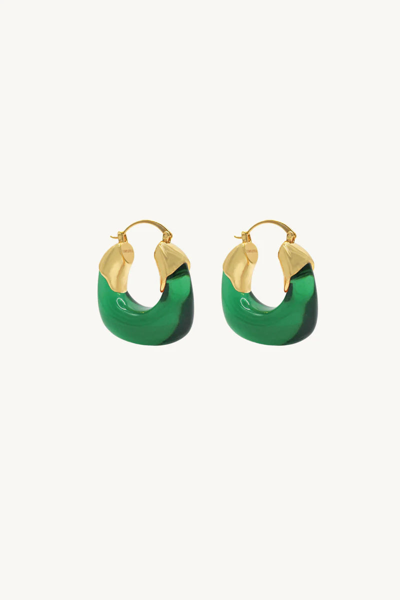 Kira  Hoop Earrings/GREEN