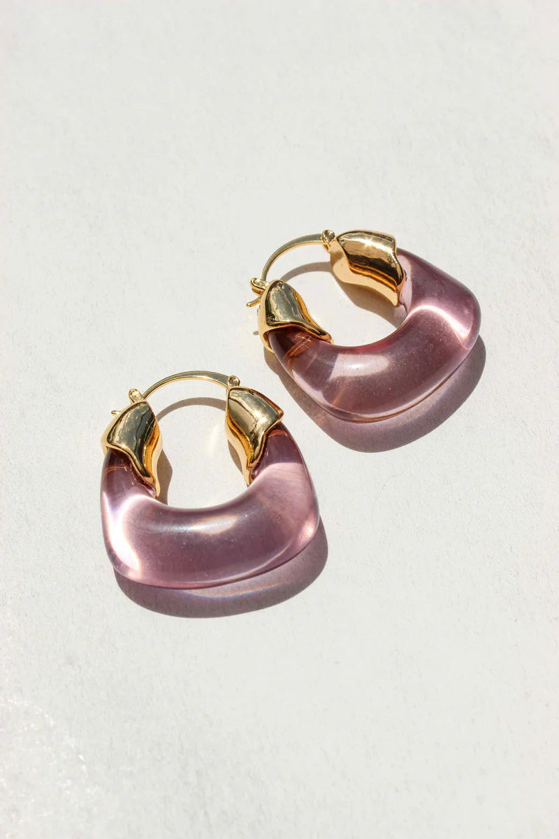 Kira  Hoop Earrings/PURPLE