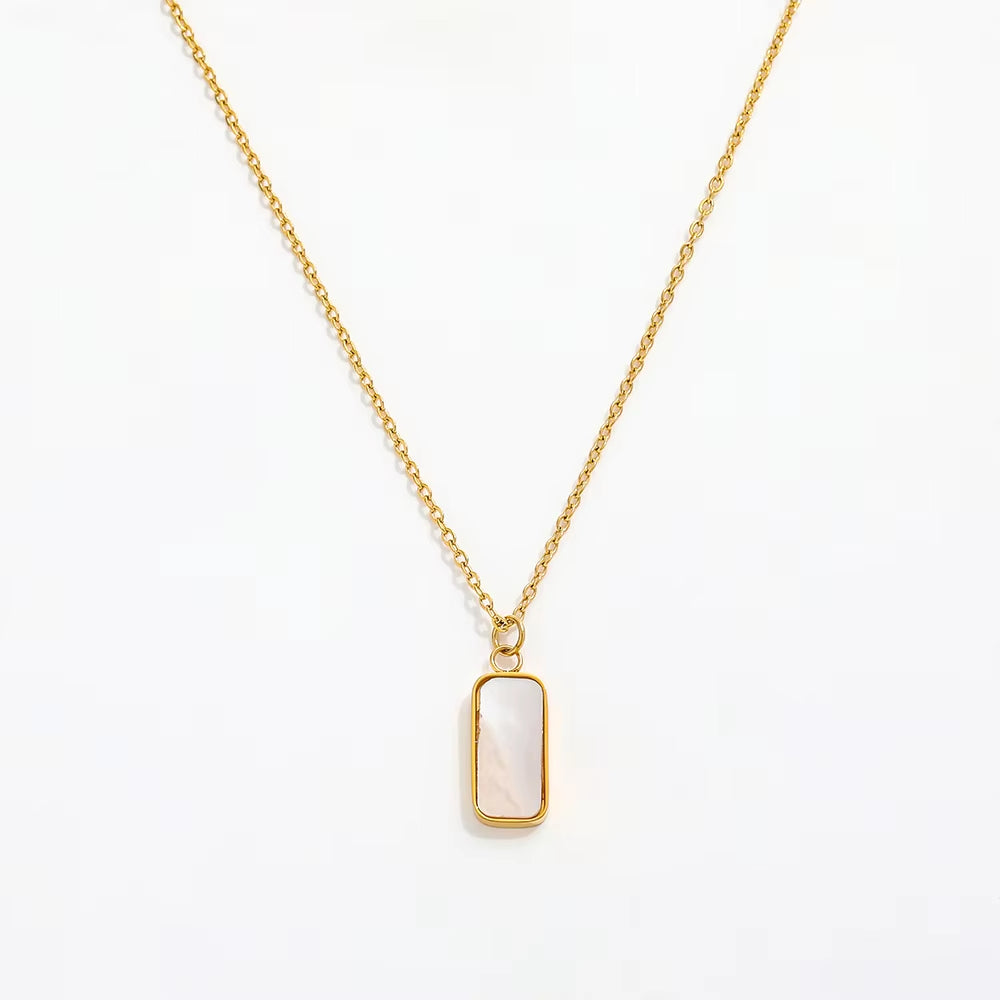 Rectangle Pendant Necklace