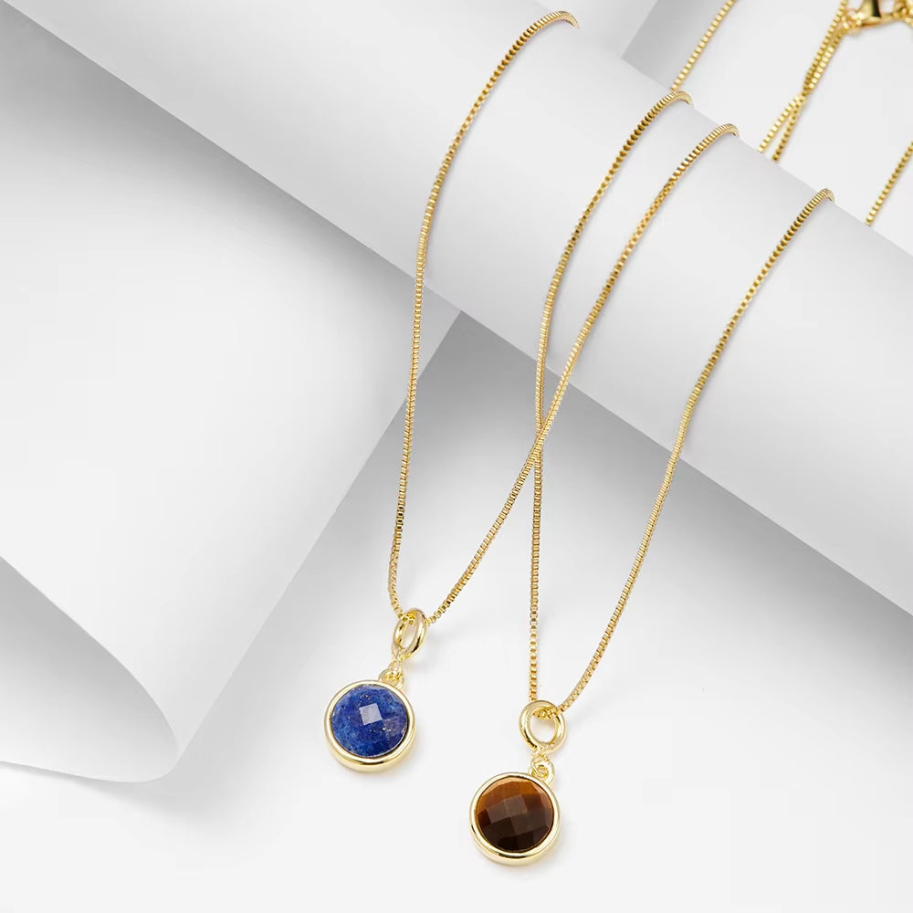 Birthstone-Pendant ROUND SHAPE Necklace