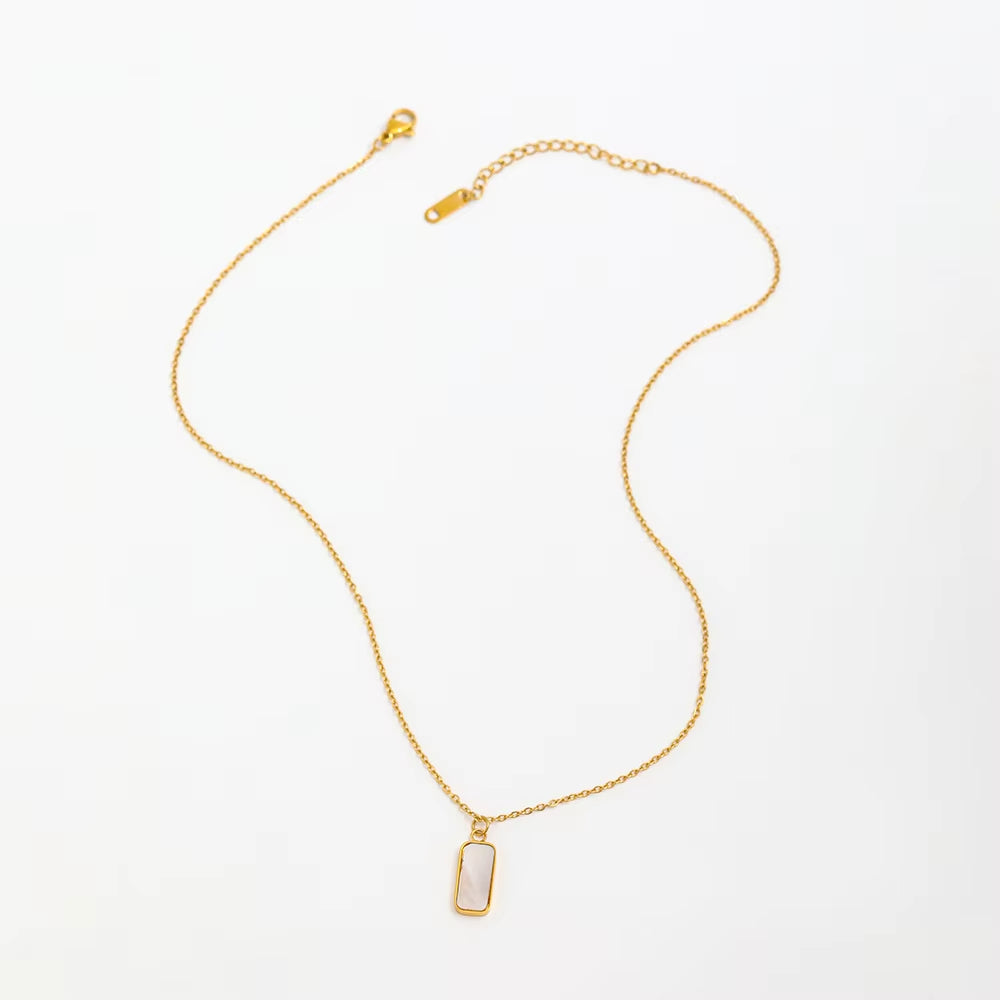 Rectangle Pendant Necklace