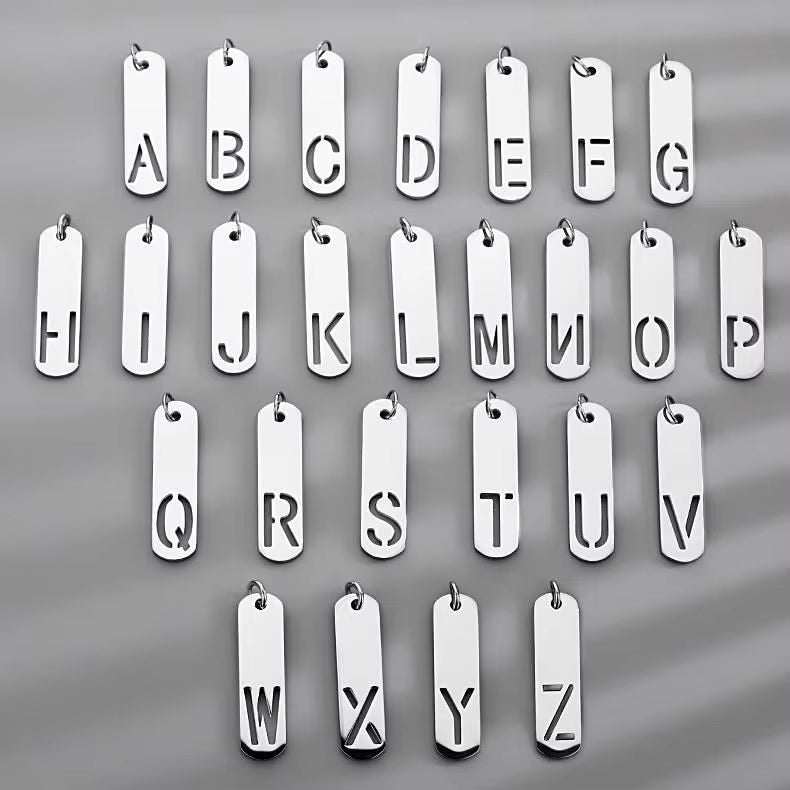 Silver-Plated Initial Letter Pendant Necklace
