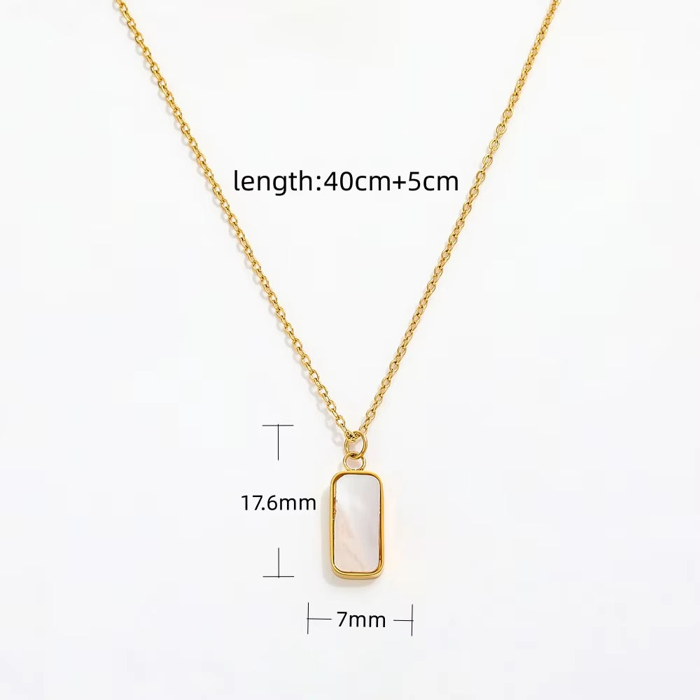Rectangle Pendant Necklace