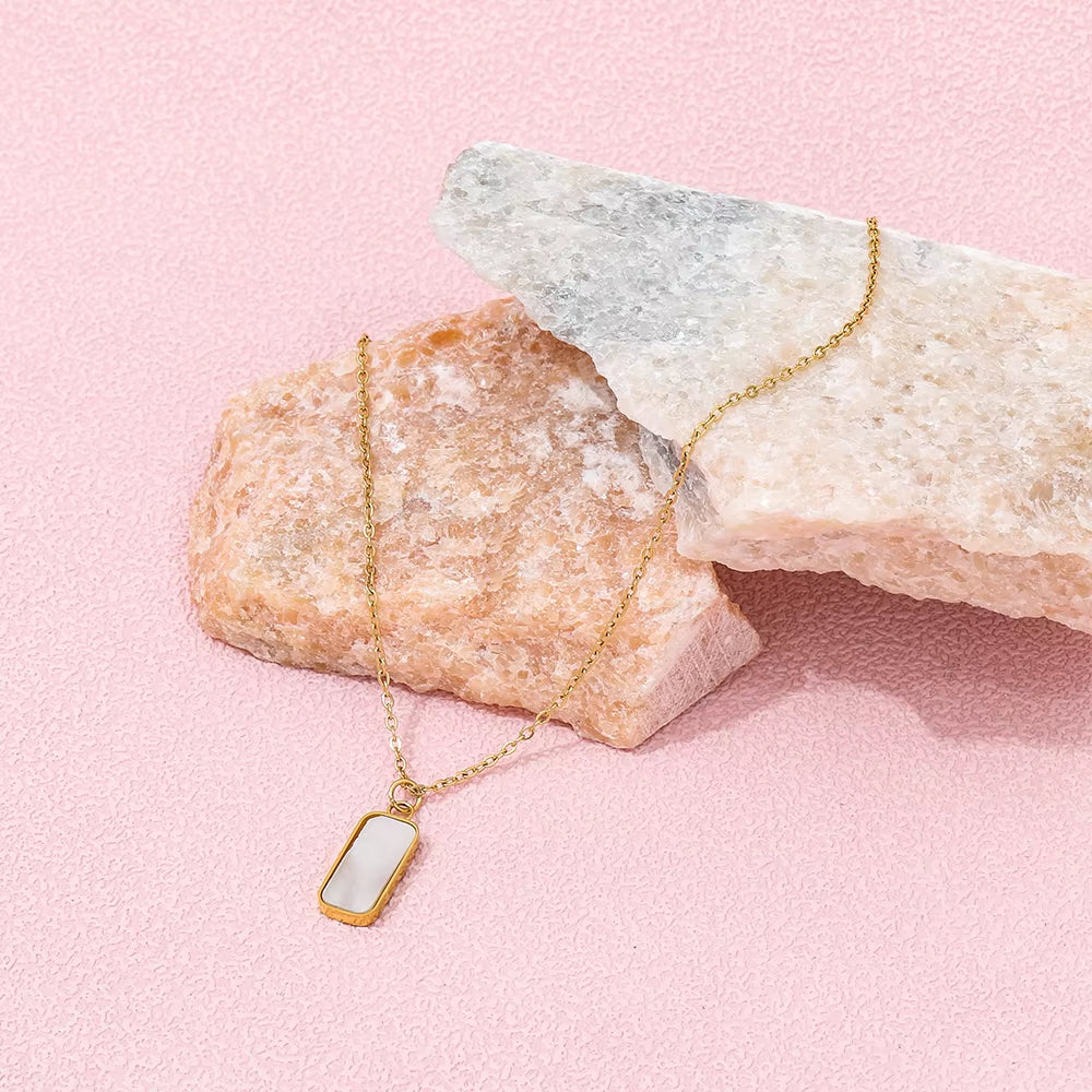 Rectangle Pendant Necklace