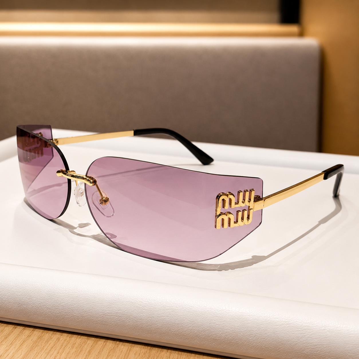 MUSE Edge | Rimless Geometric Luxury Sunglasses