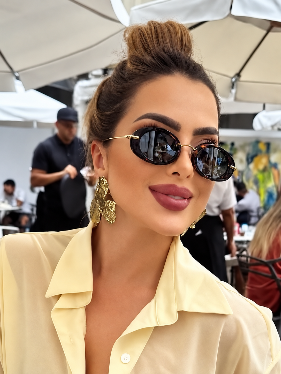 ÉCLISSE Retro Oval Sunglasses