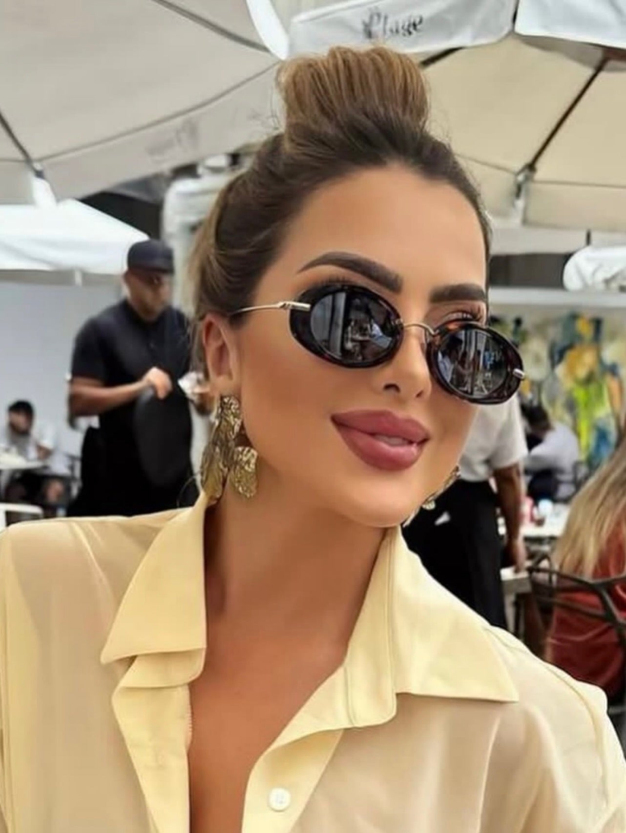 ÉCLISSE Retro Oval Sunglasses