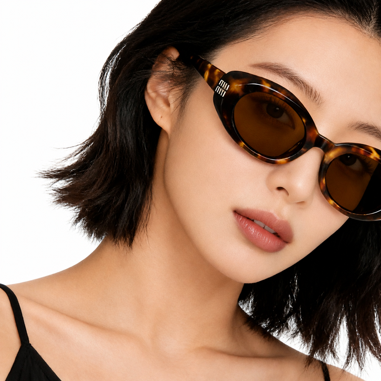 Noir Orbit Oval Sunglasses