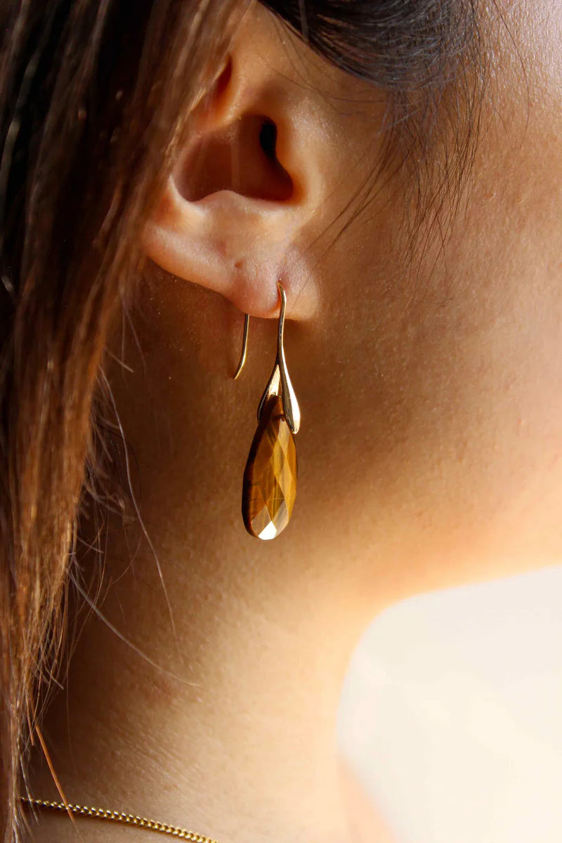 Teardrop Earrings/Tiger's Eyes