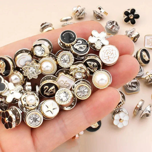 Dupatta & Hijab Pin Set | Button Brooch Safety Pins for Women’s Clothing