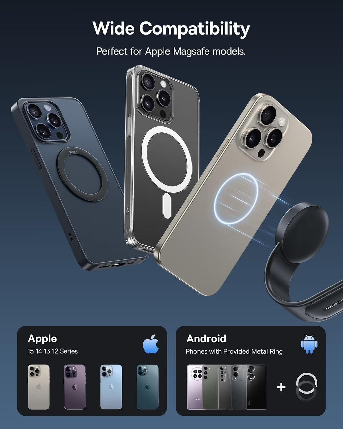 MagSafe Car Mount – 25N Strong Magnetic Phone Holder with Bendable Memory Titanium Alloy, 360° Rotation & 3M Adhesive Dashboard Mount